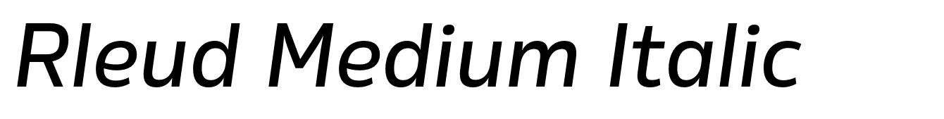 Rleud Medium Italic